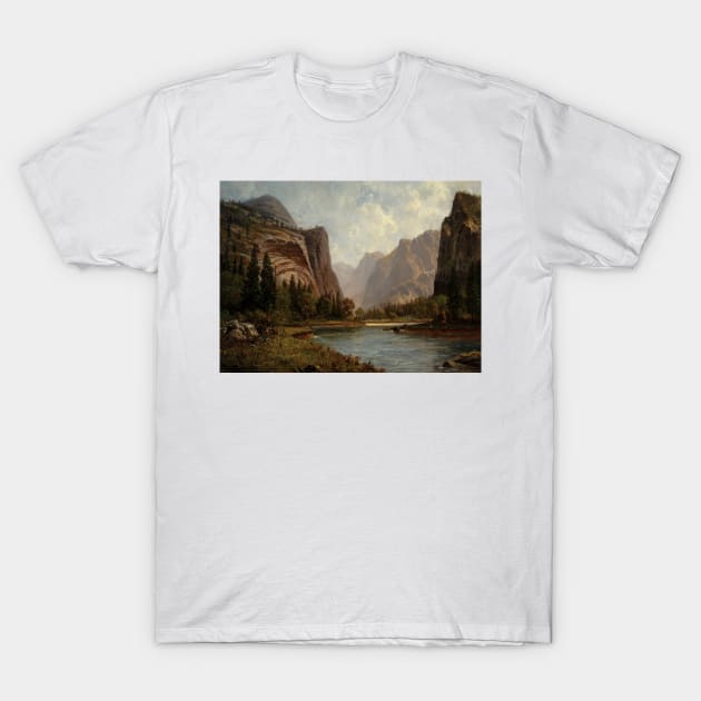 Gates of the Yosemite by Albert Bierstadt T-Shirt by Classic Art Stall